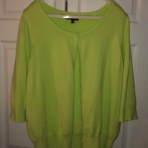 Lane Bryant Bright green cardigan